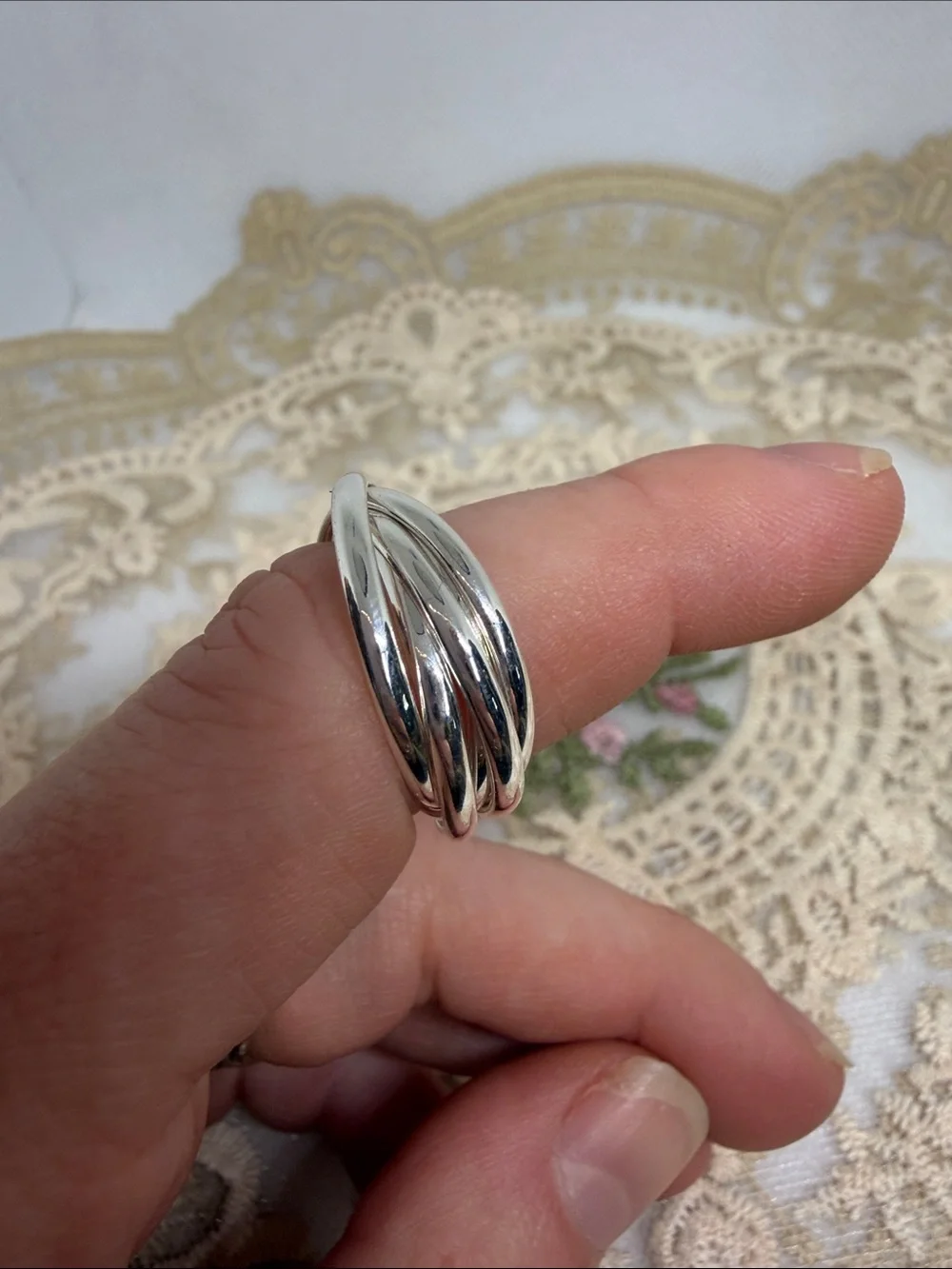 925 Sterling Silver sleek modern